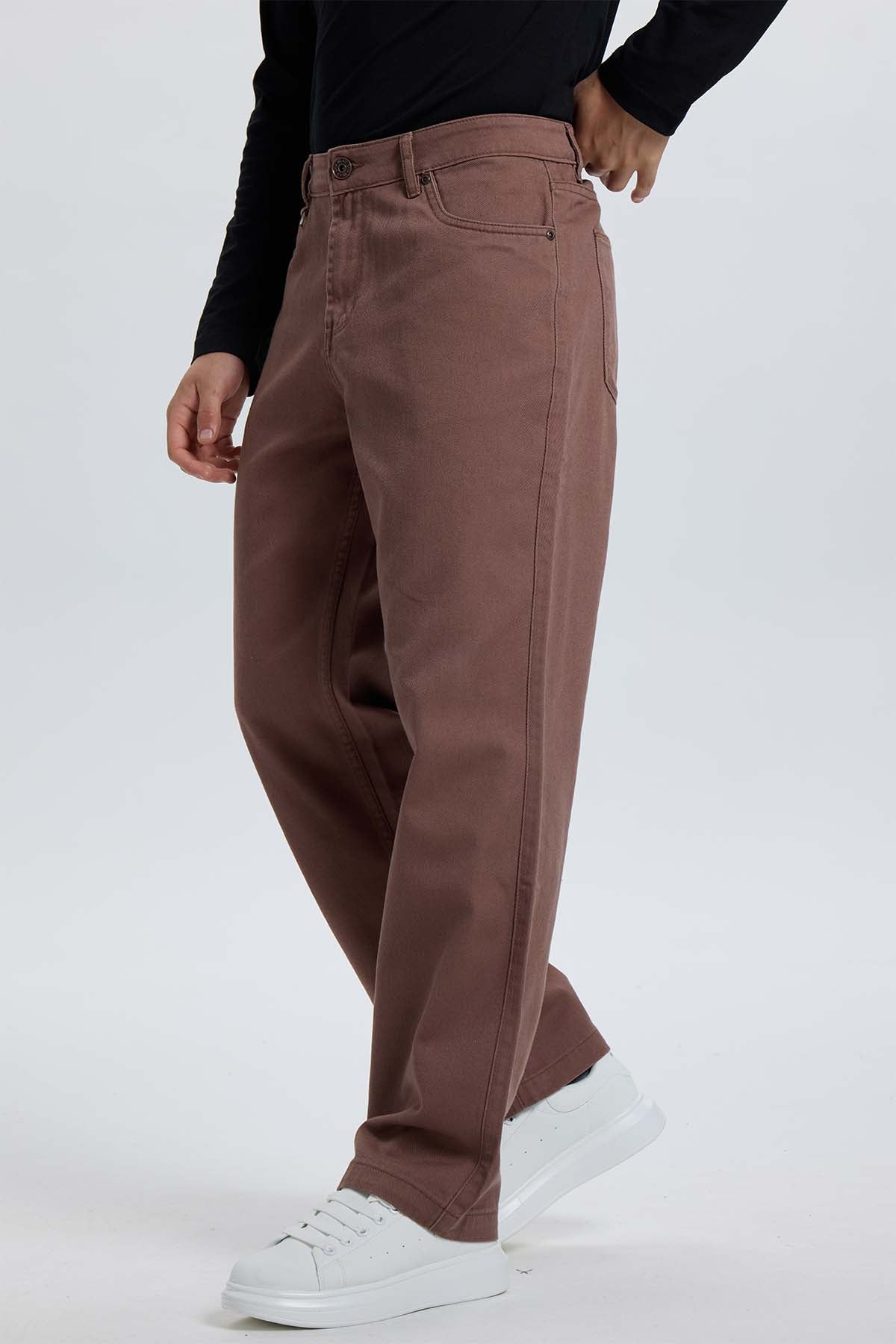 Jeans Hombre Baggy Café