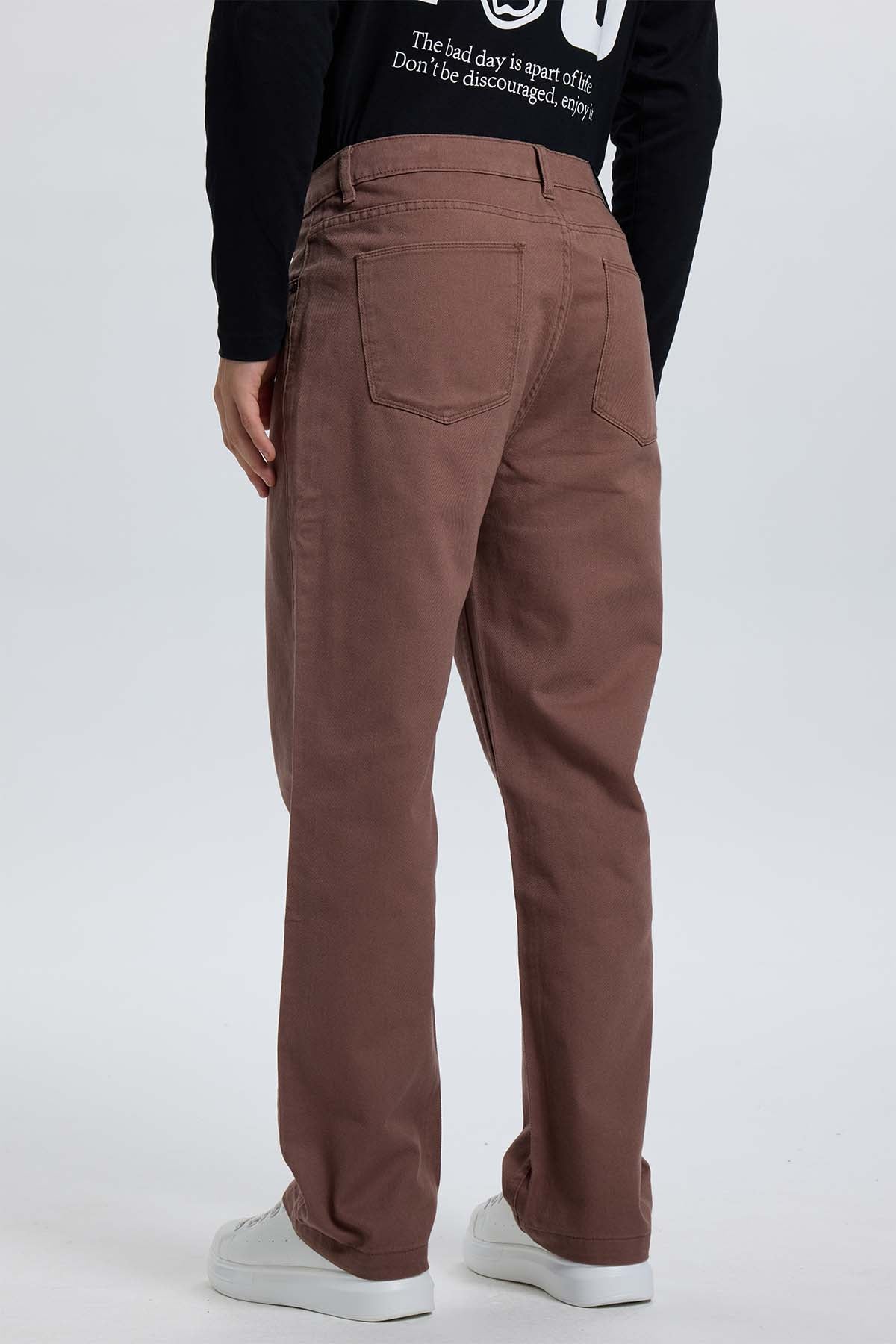 Jeans Hombre Baggy Café