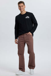 Jeans Hombre Baggy Café