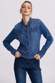 Chaqueta Mujer Clásica Azul