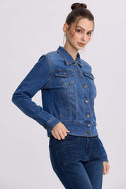 Chaqueta Mujer Clásica Azul