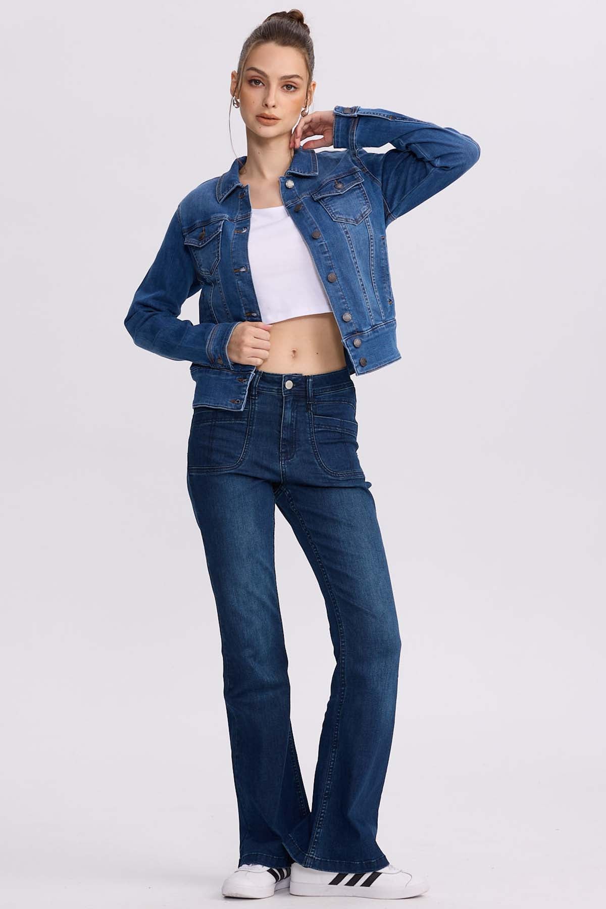 Chaqueta Mujer Clásica Azul