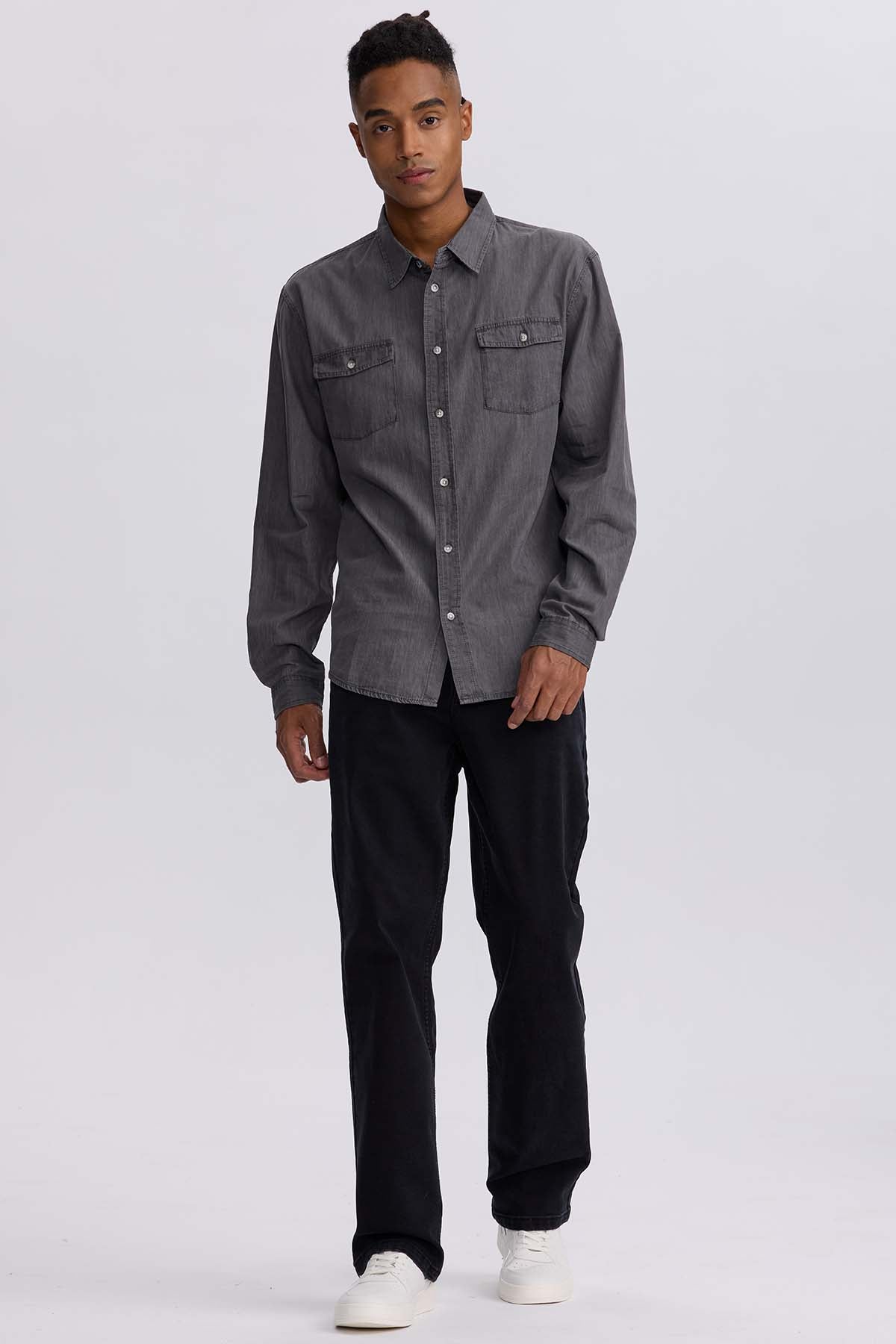 Jeans Hombre Straight 605 Negro