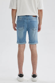 Bermuda Hombre Básica Roll Up Azul Claro