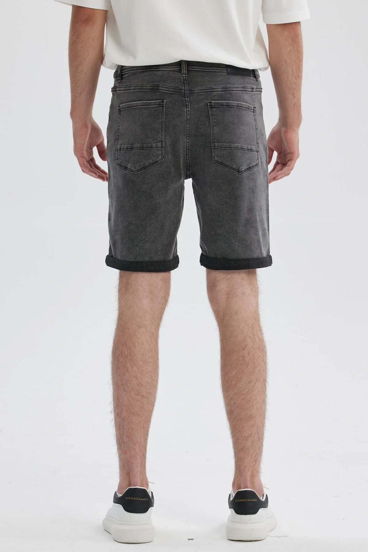 Bermuda Hombre Básica Roll Up Gris