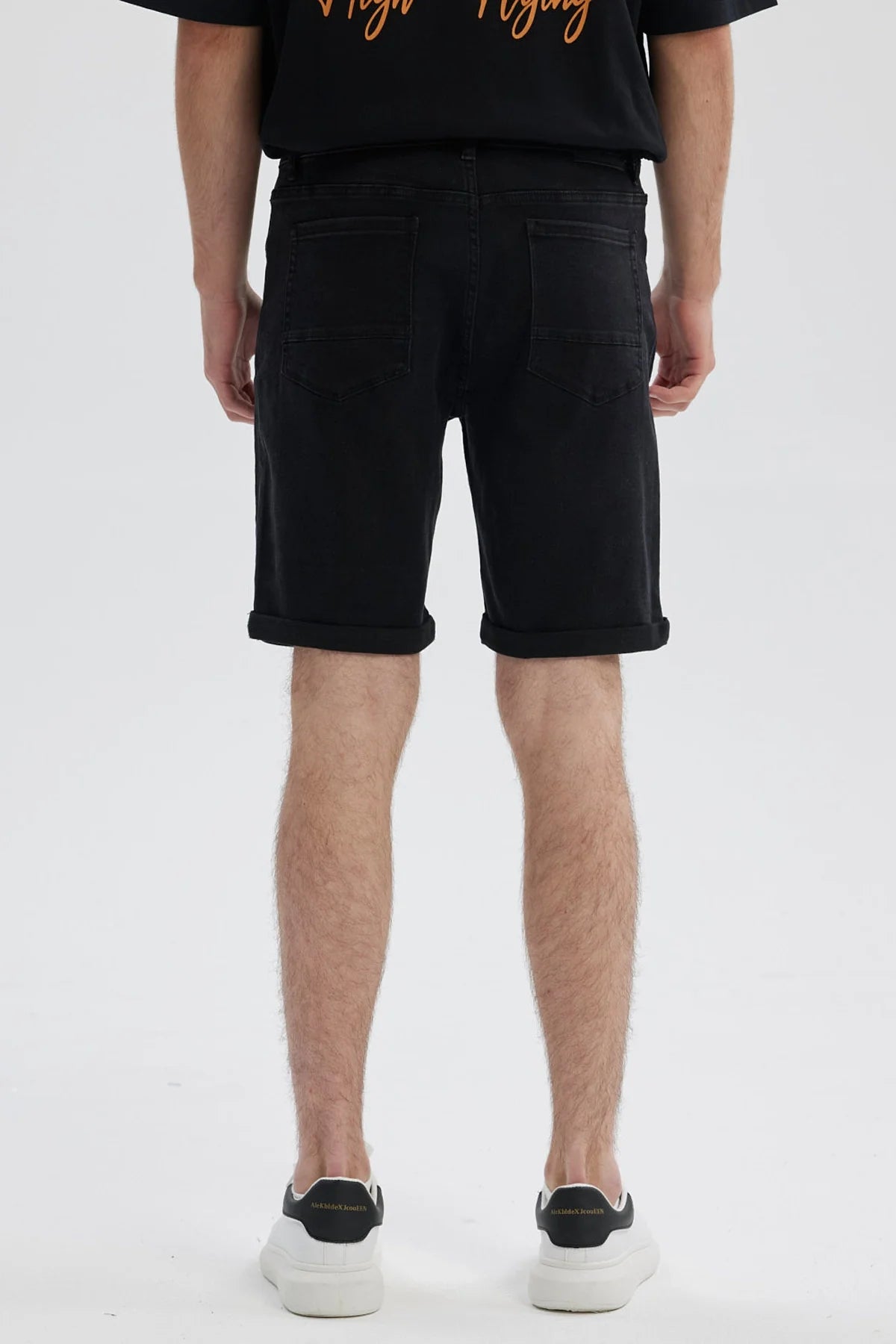 Bermuda Hombre Básica Roll Up Negro