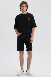 Bermuda Hombre Básica Roll Up Negro