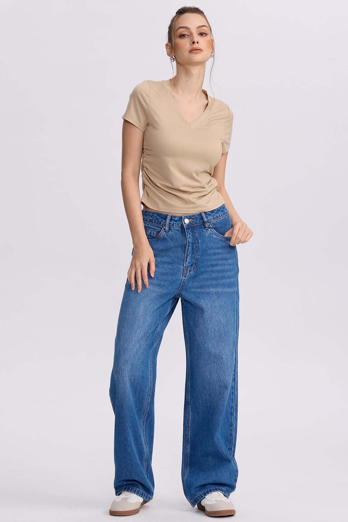 Jeans Mujer Calce Recto Cami Azul