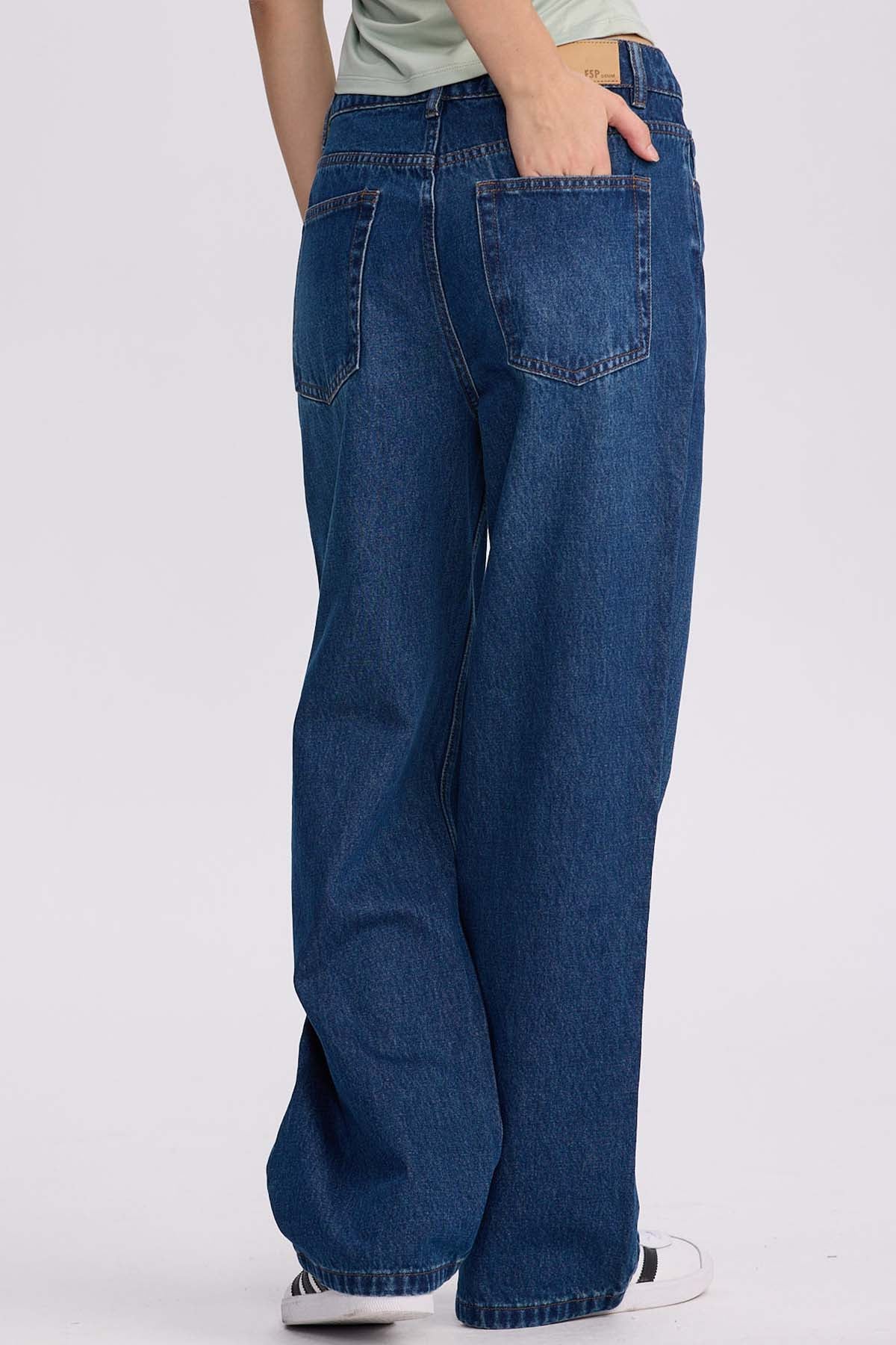 Jeans Mujer Calce Recto Cami Azul Oscuro