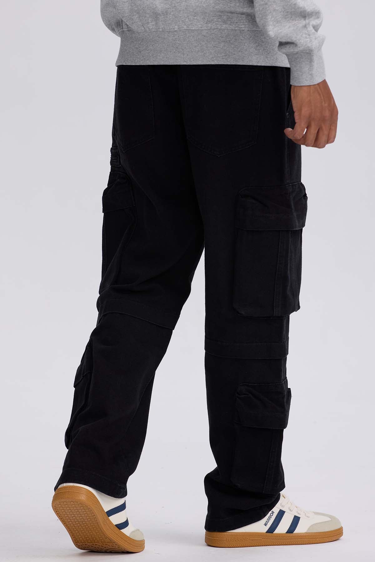 Jeans Hombre Doble Cargo Negro