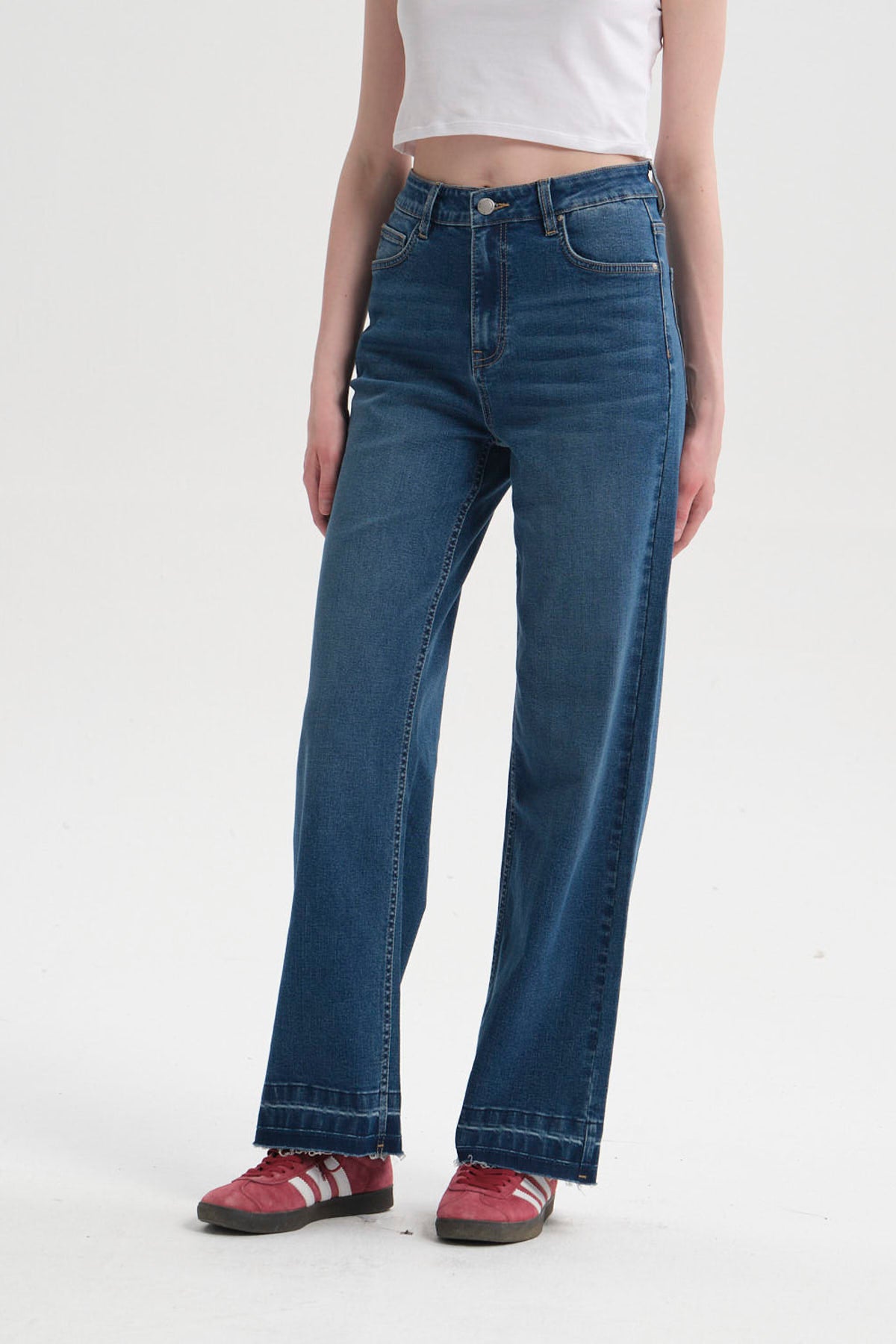 Jeans Mujer Calce Recto Azul Oscuro – Fashion´s Park