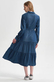 Vestido Mujer Boho Azul Oscuro