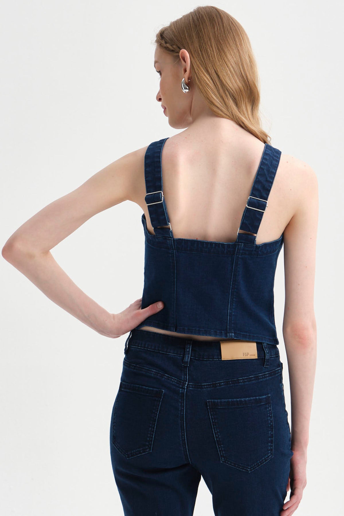 Peto Mujer Botones Azul Oscuro