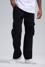 Jeans Hombre Cargo Baggy Negro