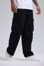 Jeans Hombre Cargo Baggy Negro