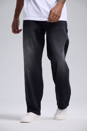 Jeans Hombre Recto Costura Negro