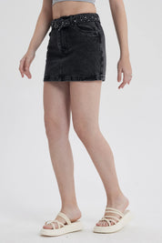 Falda Mujer Cinturón Negro