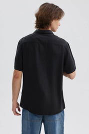 Camisa Hombre Lyocell Negro