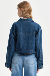 Chaqueta Mujer Oversize Azul