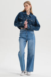 Chaqueta Mujer Oversize Azul