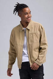 Chaqueta Hombre Full Moda Café Claro