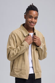 Chaqueta Hombre Full Moda Café Claro