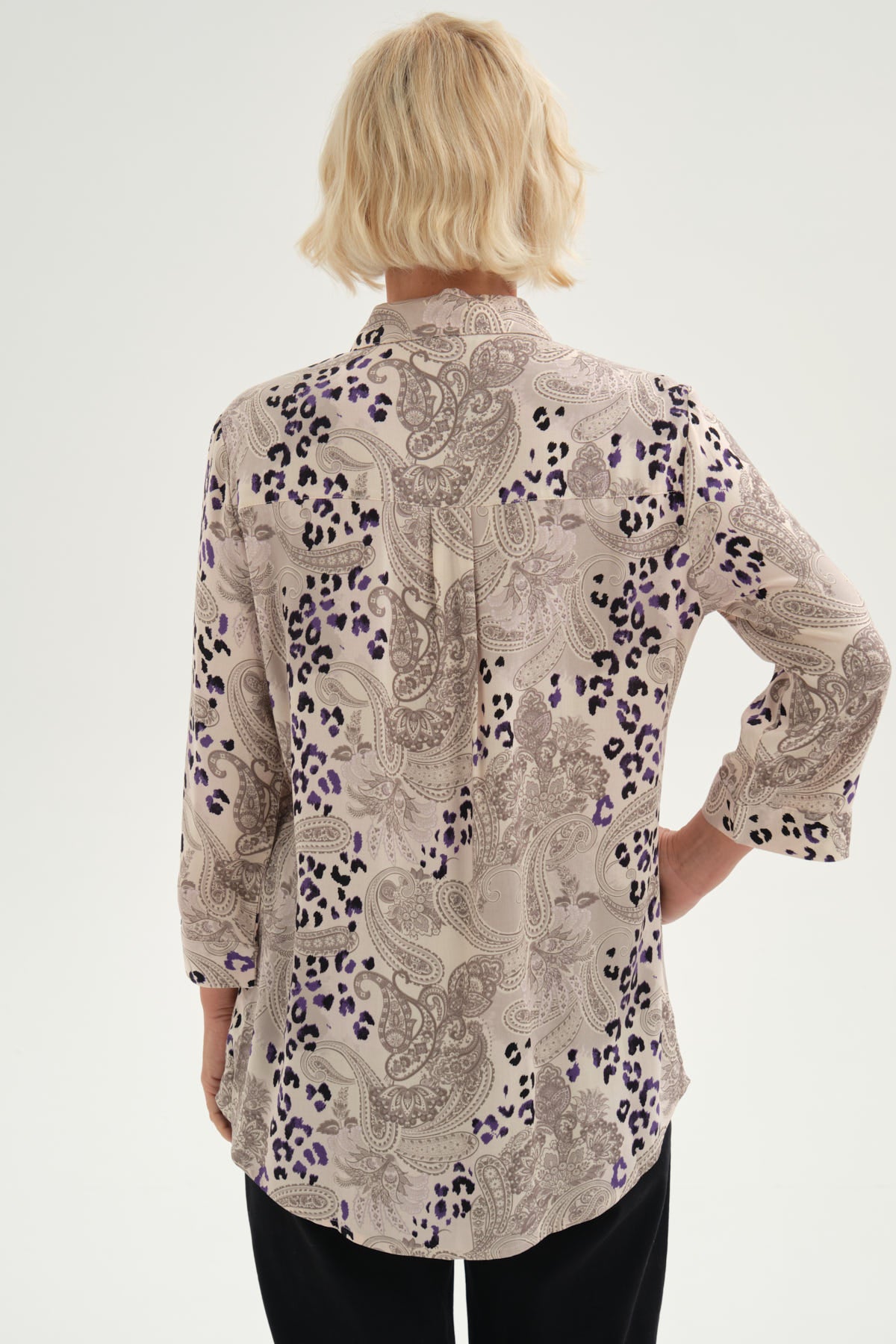 Blusa Mujer Abotonada Roll Up Beige