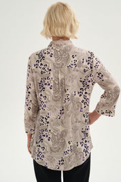 Blusa Mujer Abotonada Roll Up Beige