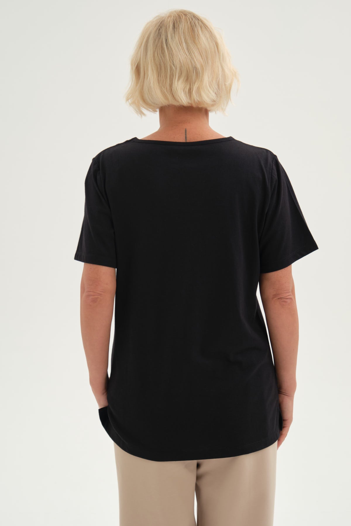 Polera Mujer Lisa Negro