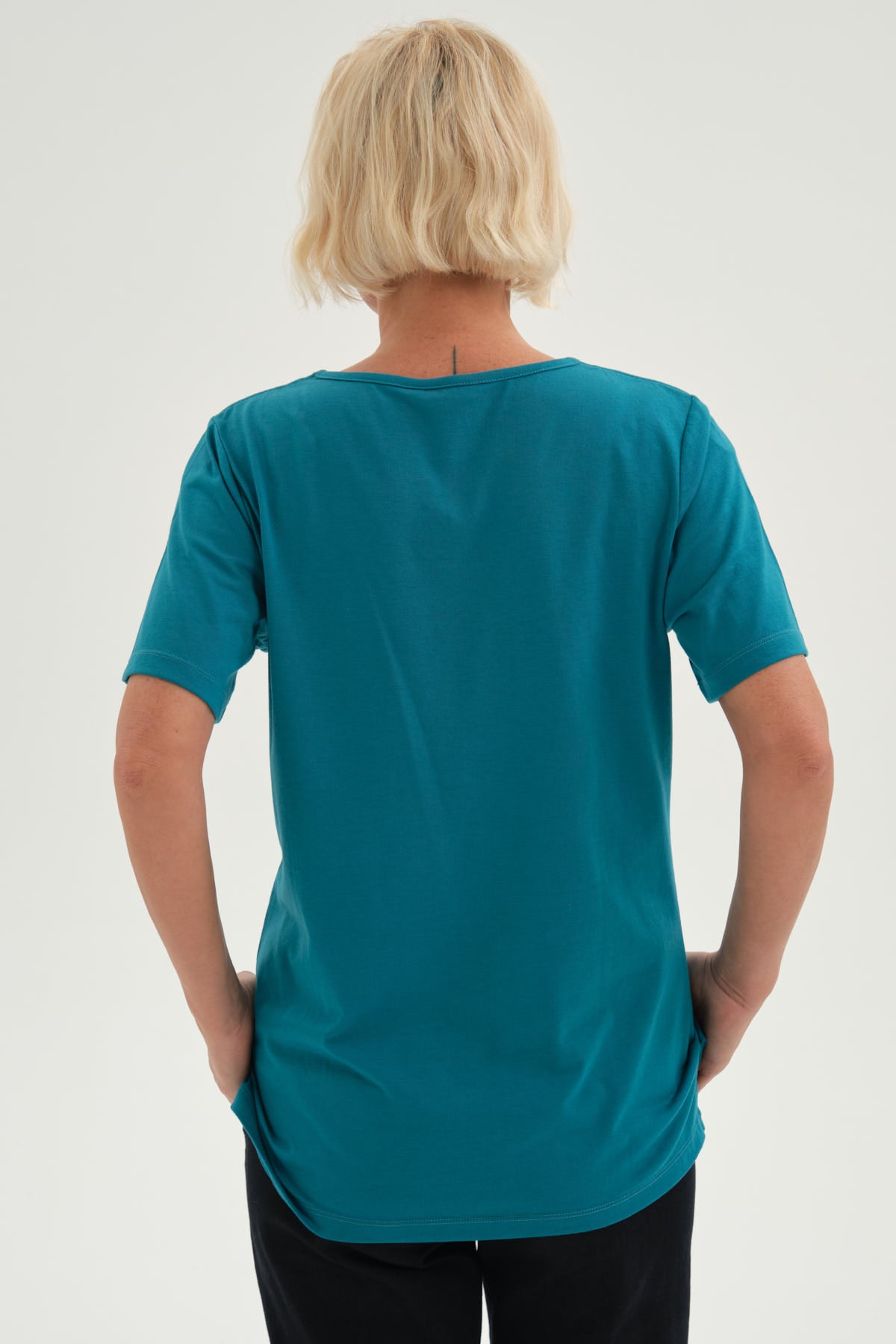 Polera Mujer Lisa Turquesa
