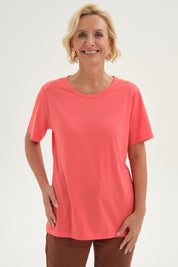 Polera Mujer Con Tachas Coral