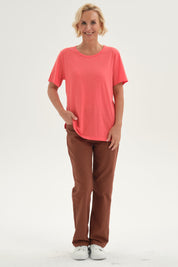 Polera Mujer Con Tachas Coral