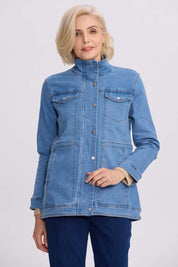 Chaqueta Mujer Denim Azul Claro