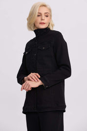 Chaqueta Mujer Denim Negro