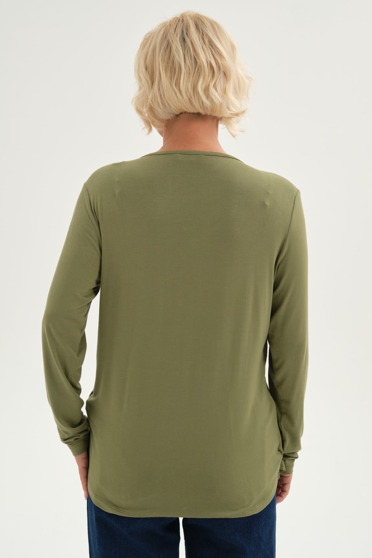 Polera Mujer Tapado Print Verde Militar