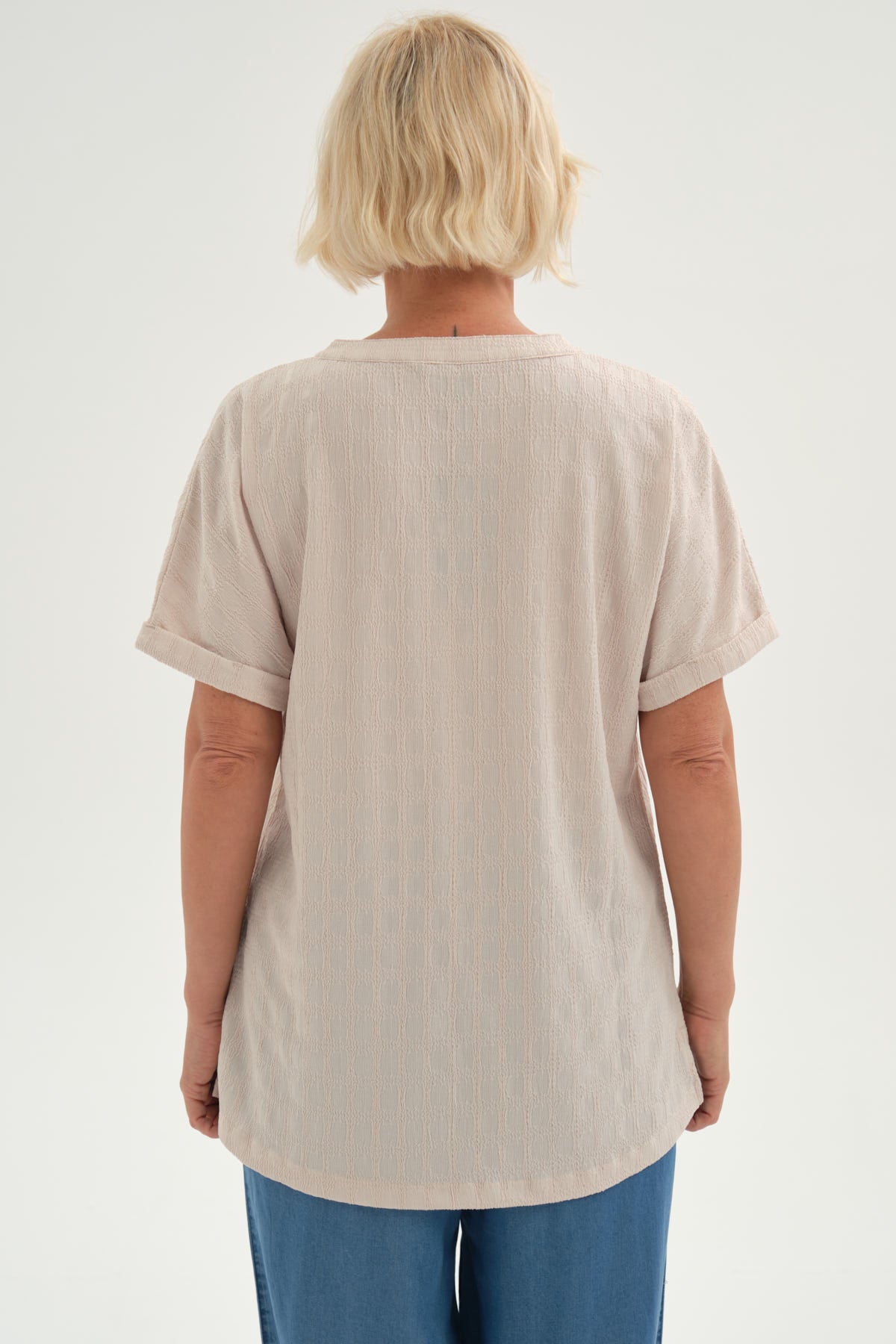 Polera Mujer Tachitas Beige