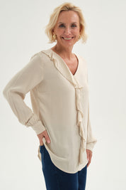 Blusa Mujer Con Tachas Beige