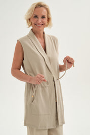 Sweater Mujer Abierto Beige