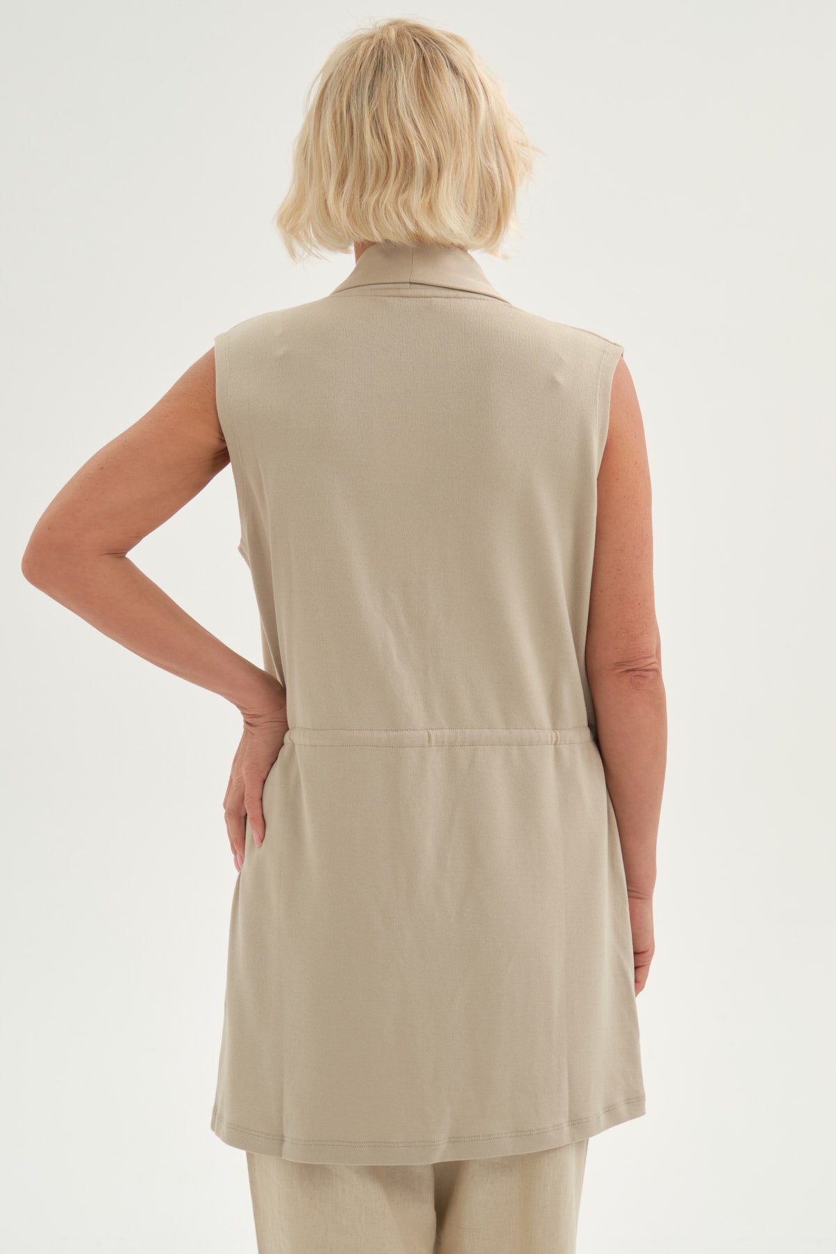 Sweater Mujer Abierto Beige