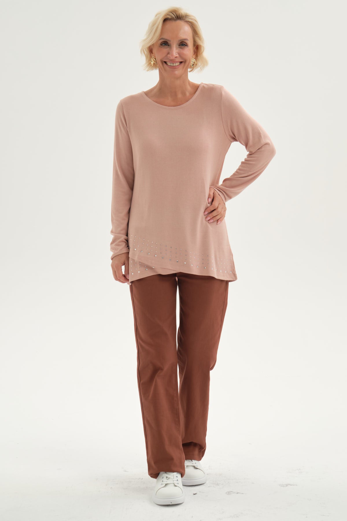 Polera Mujer Estampado Palo Rosa