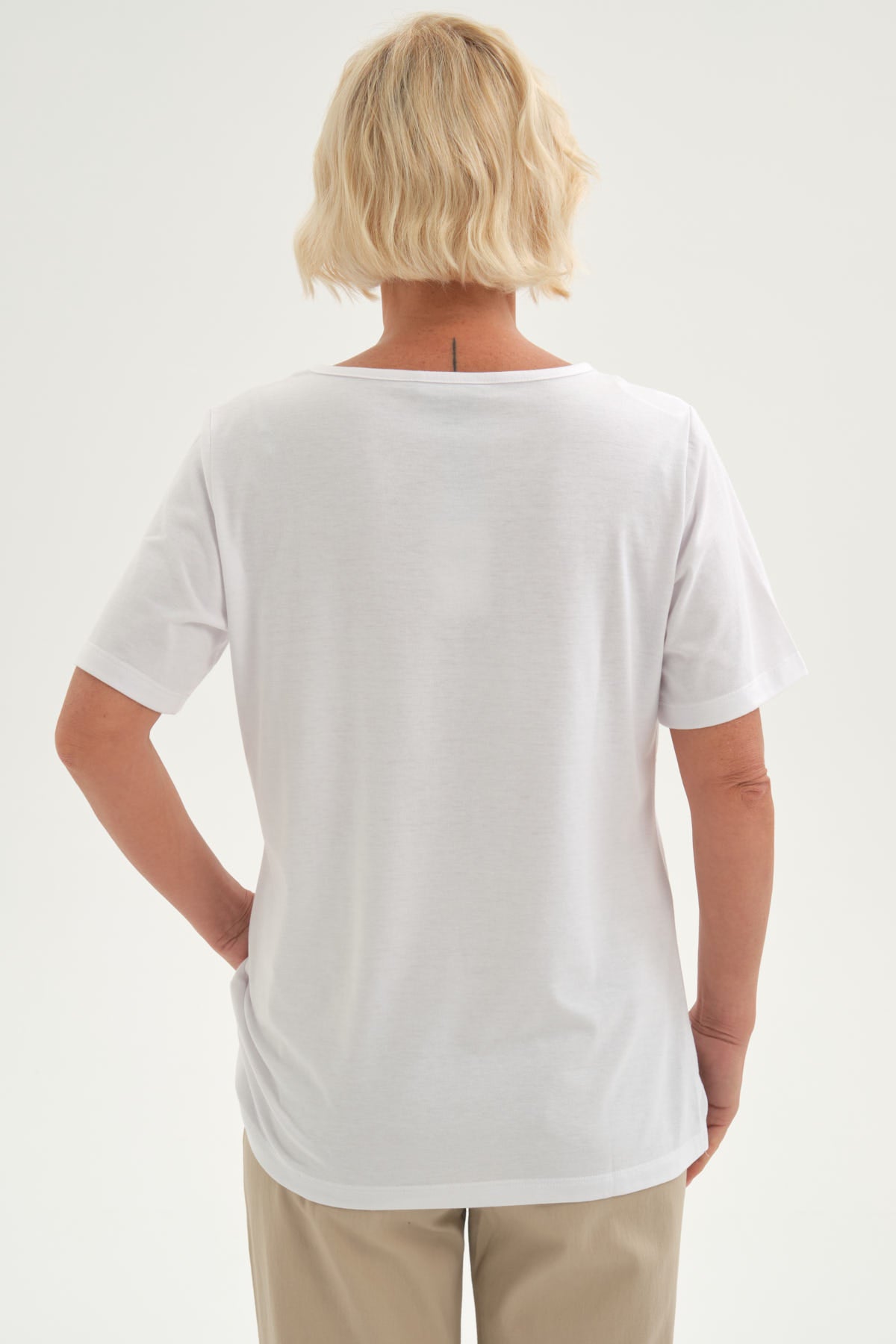 Polera Mujer Estampada Blanco