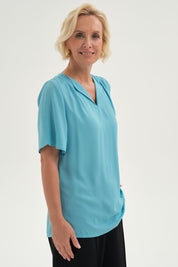 Blusa Mujer Vuelo Aplicación Celeste