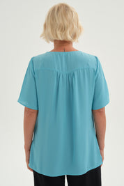 Blusa Mujer Vuelo Aplicación Celeste