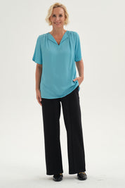 Blusa Mujer Vuelo Aplicación Celeste