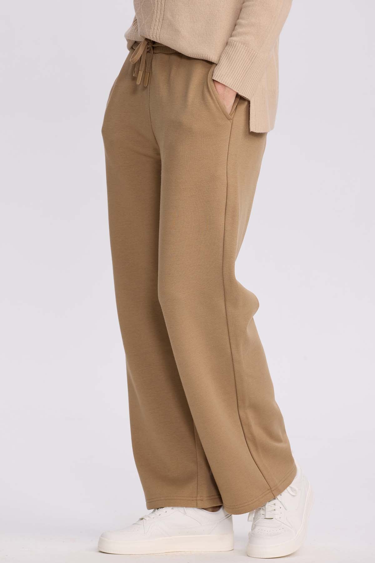 Fashions Park Pantalones Buzos Mujer Pantalón Camel Liso Mujer