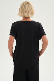 Blusa Mujer Full Estampado Negro