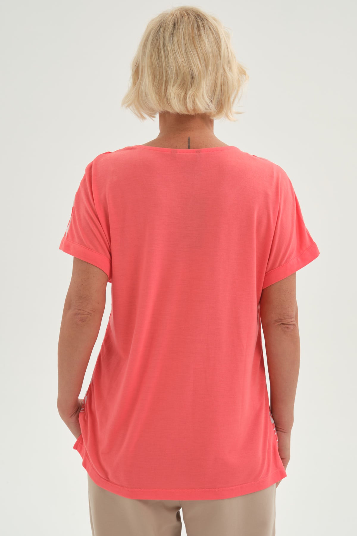 Blusa Mujer Full Estampado Coral