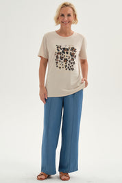 Jeans Mujer Tencel Pretina Elasticada Azul Claro