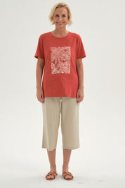 Pescador Mujer Lino Basta Roll Up Beige