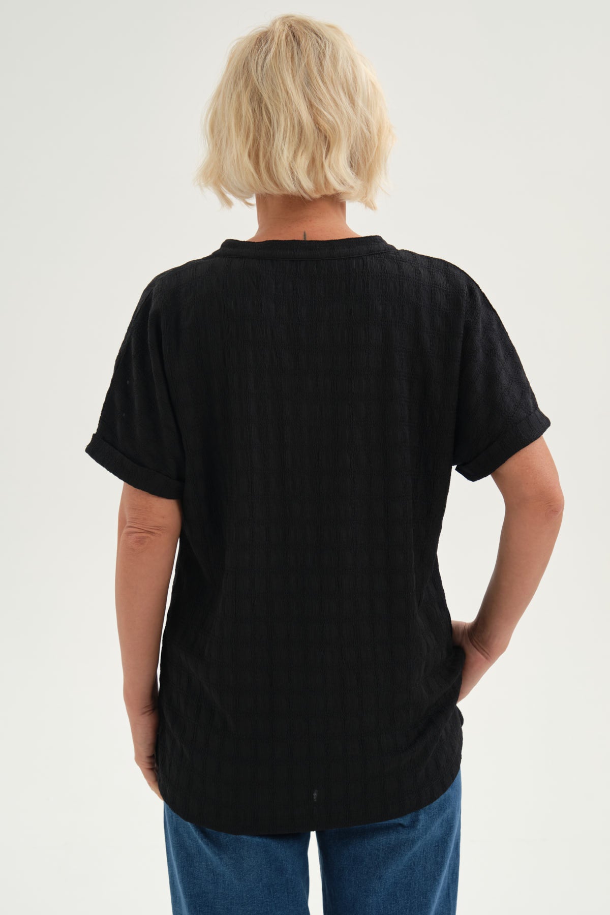Polera Mujer Tachitas Negro